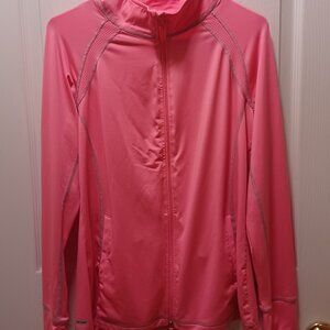 Danskin Now Activewear Lightweight Full Zip Jacket Semi-Fitted Size L (12-14)